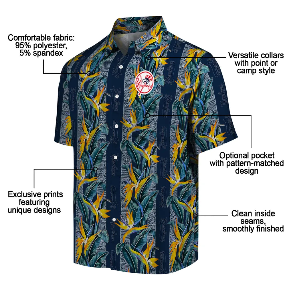 New York Yankees Hawaiian Shirt - Paradise Vines | Moonbestprint