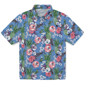 New York Yankees Hawaiian Shirt - Pineapple Bouquet | Moonbestprint