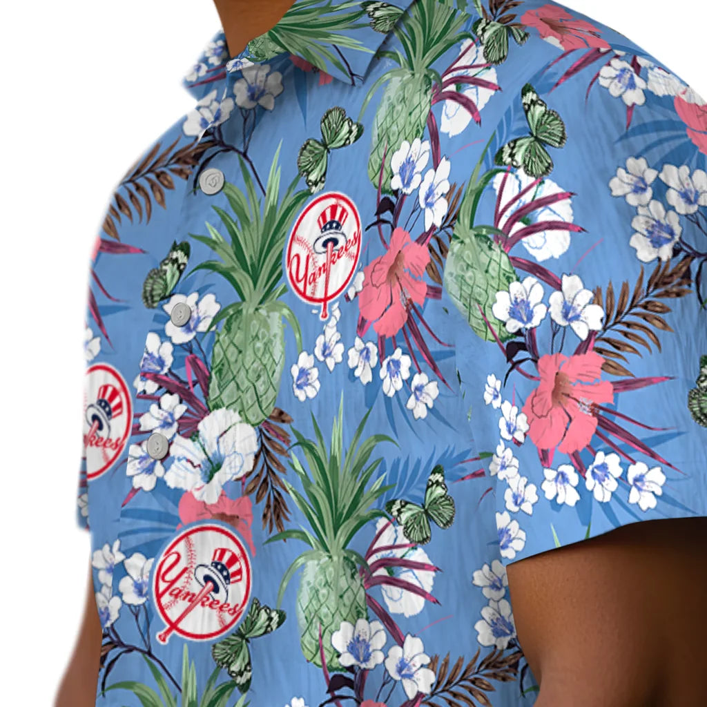 New York Yankees Hawaiian Shirt - Pineapple Bouquet | Moonbestprint