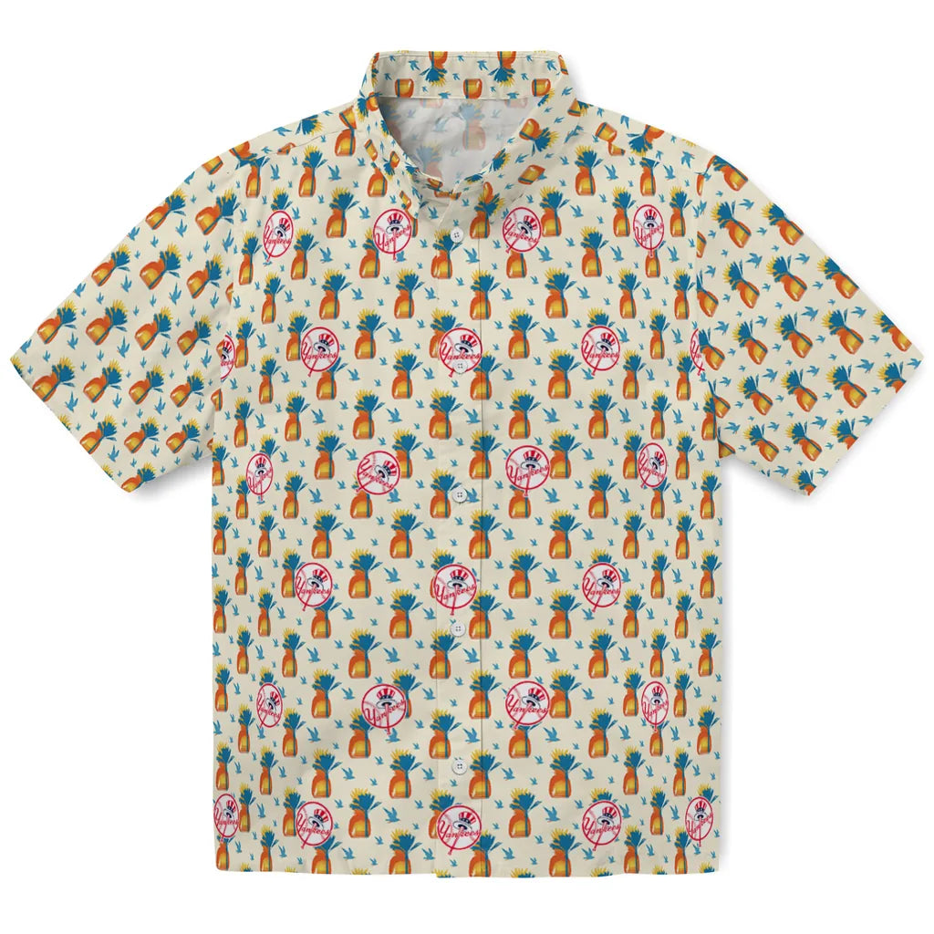 New York Yankees Hawaiian Shirt - Pineapple Delight | Moonbestprint