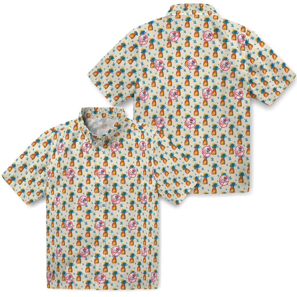New York Yankees Hawaiian Shirt - Pineapple Delight | Moonbestprint
