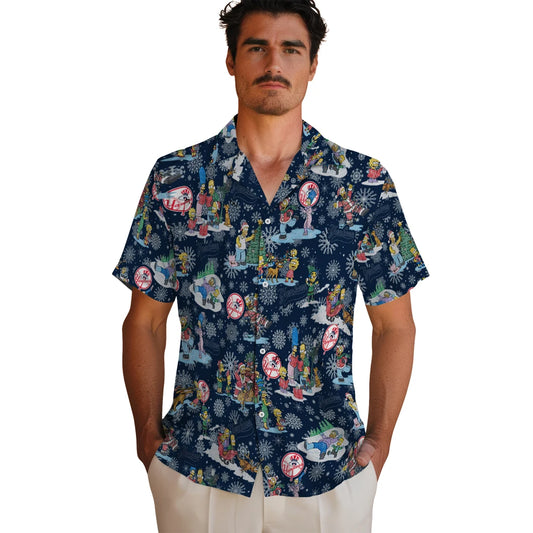 New York Yankees Hawaiian Shirt - Simpsons Christmas | Moonbestprint