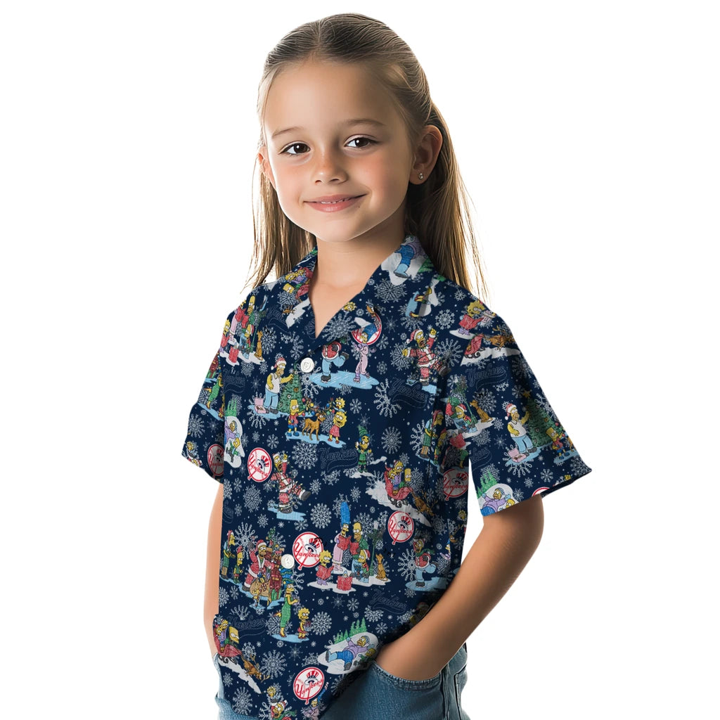 New York Yankees Hawaiian Shirt - Simpsons Christmas | Moonbestprint