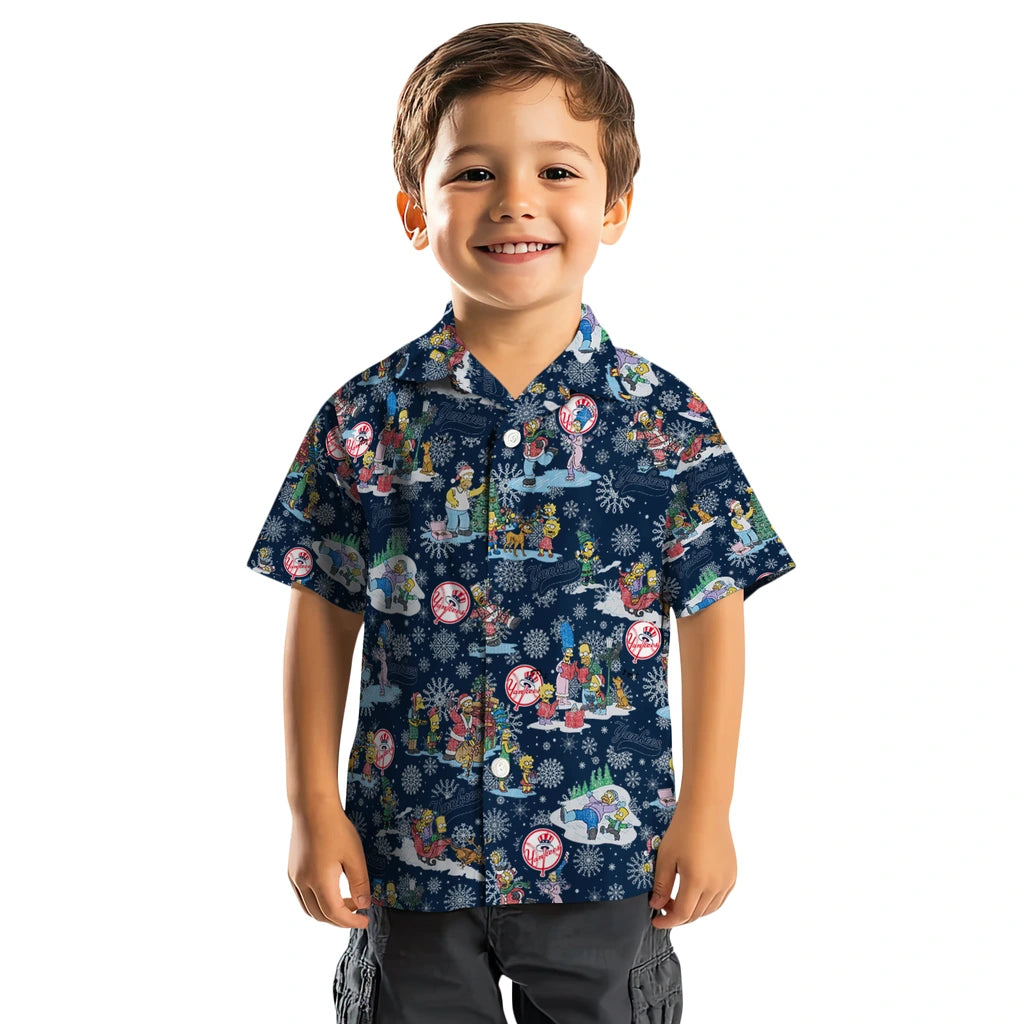 New York Yankees Hawaiian Shirt - Simpsons Christmas | Moonbestprint