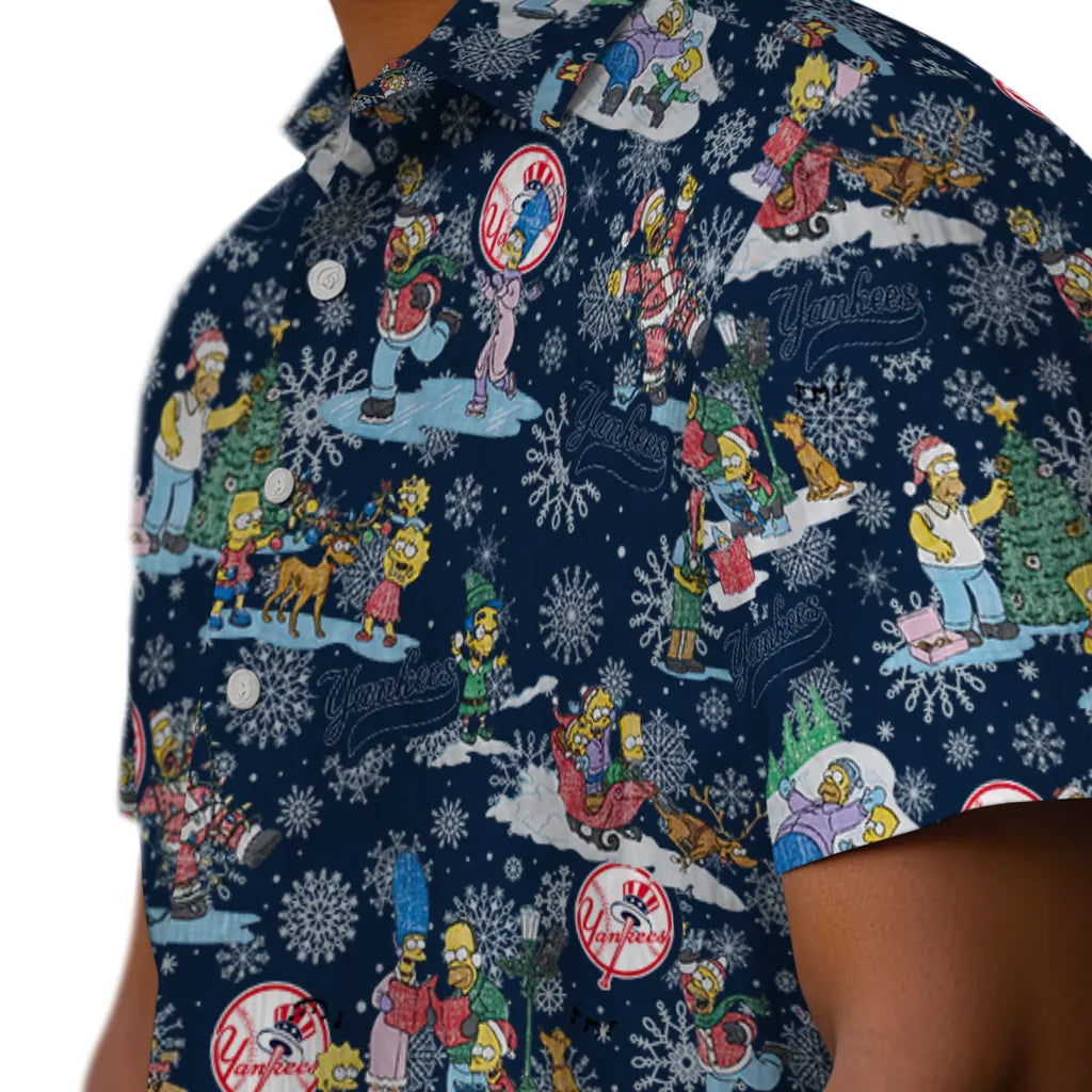 New York Yankees Hawaiian Shirt - Simpsons Christmas | Moonbestprint