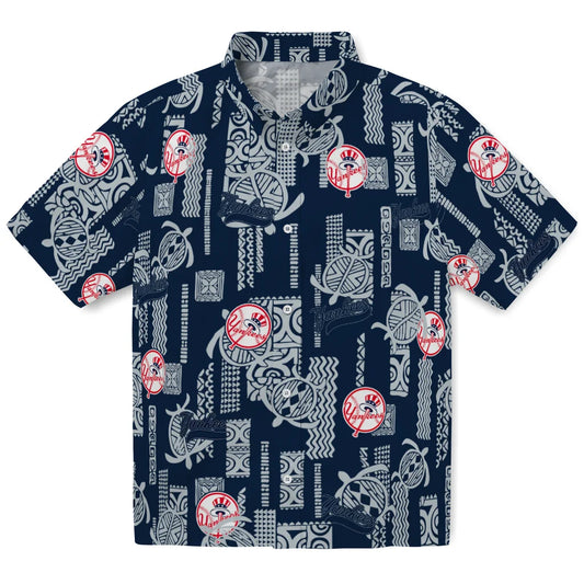 New York Yankees Hawaiian Shirt - Turtle Lines | Moonbestprint