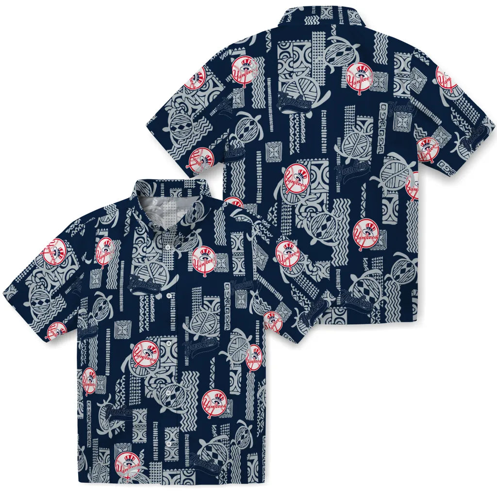 New York Yankees Hawaiian Shirt - Turtle Lines | Moonbestprint