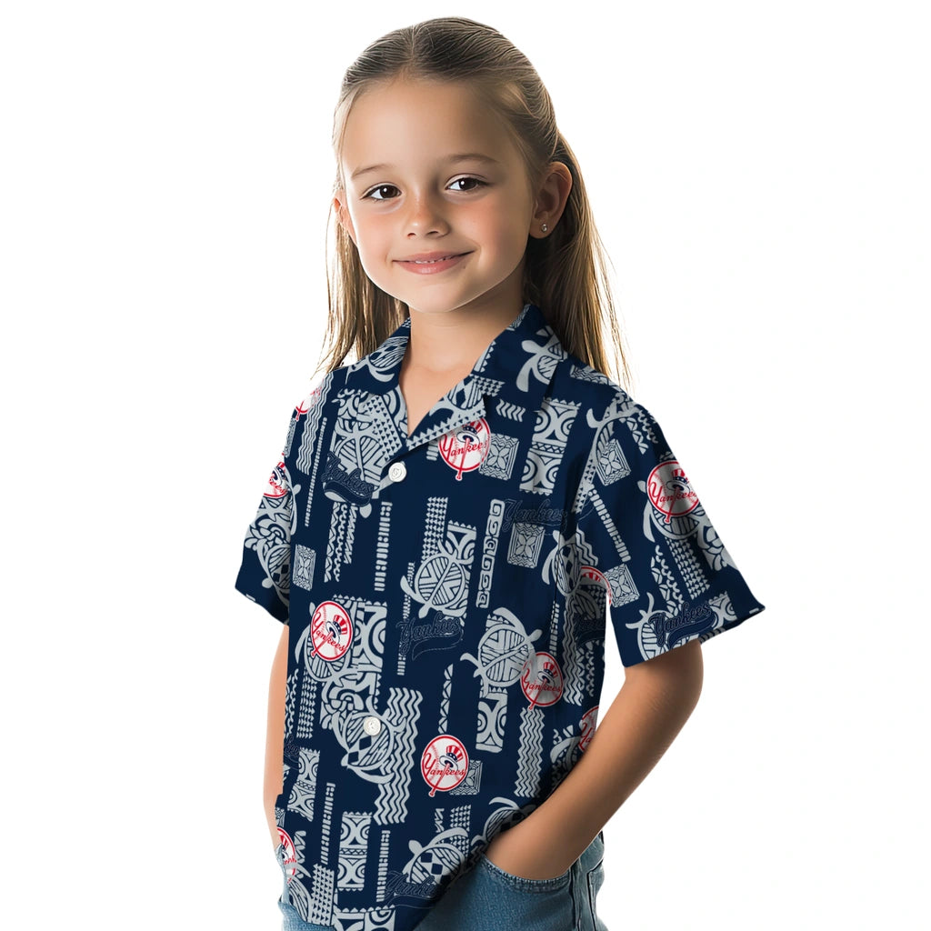New York Yankees Hawaiian Shirt - Turtle Lines | Moonbestprint