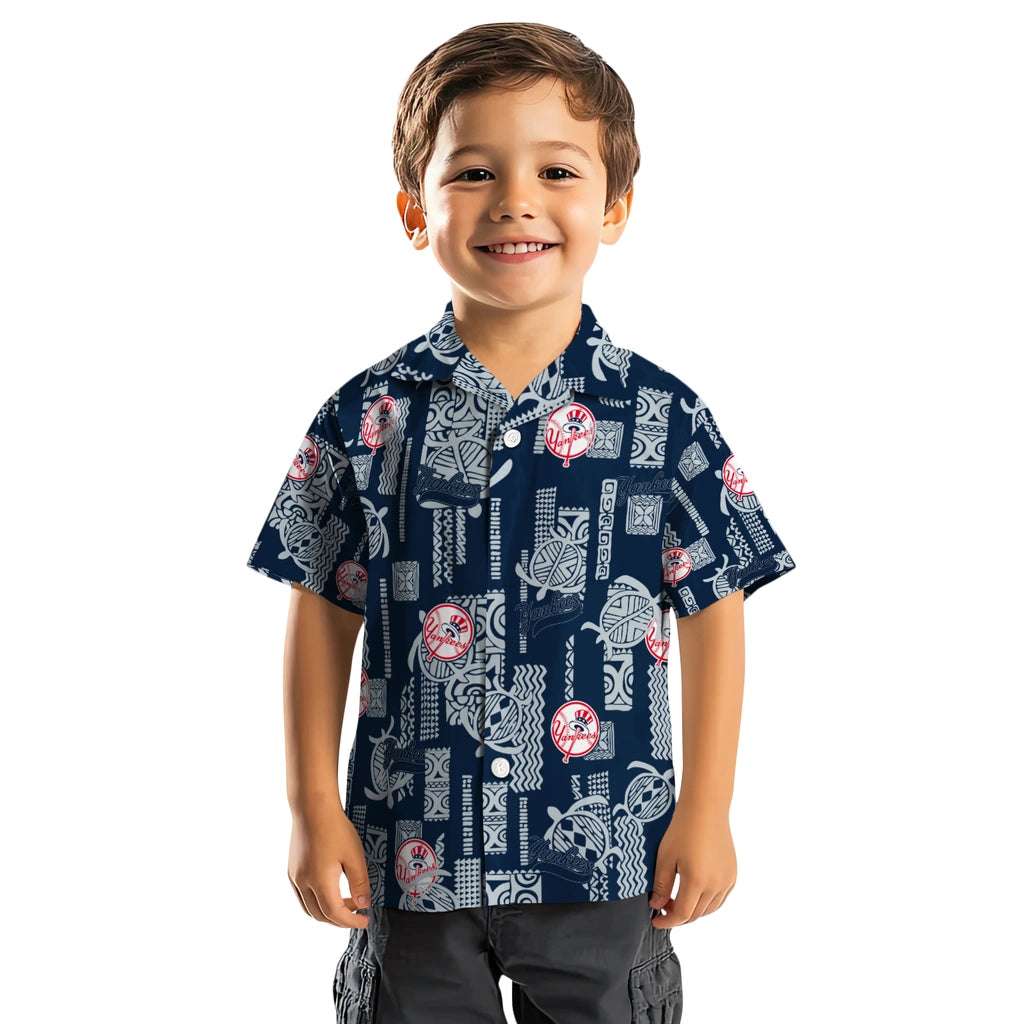 New York Yankees Hawaiian Shirt - Turtle Lines | Moonbestprint
