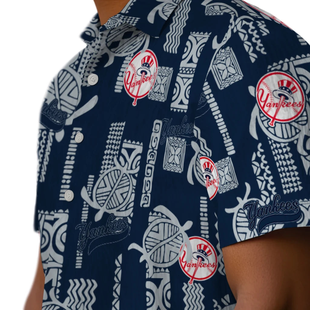 New York Yankees Hawaiian Shirt - Turtle Lines | Moonbestprint