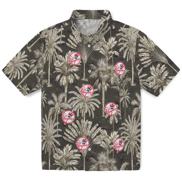 New York Yankees Hawaiian Shirt - Vintage Palm Tree | Moonbestprint