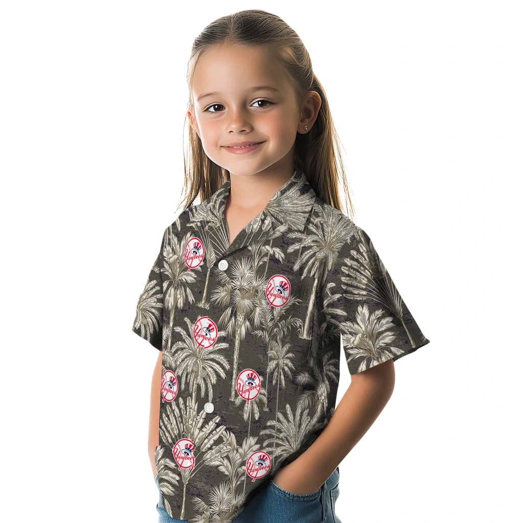 New York Yankees Hawaiian Shirt - Vintage Palm Tree | Moonbestprint