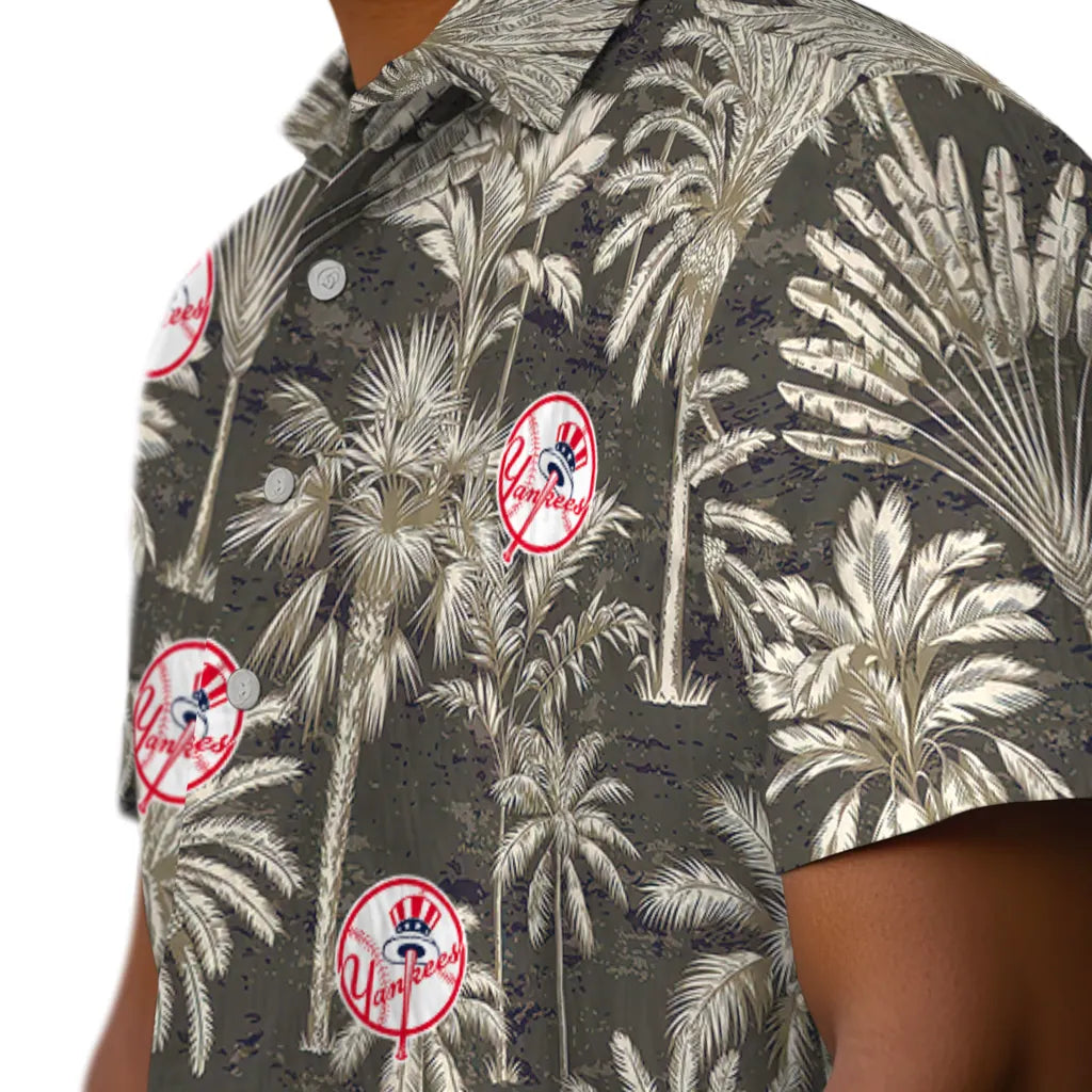 New York Yankees Hawaiian Shirt - Vintage Palm Tree | Moonbestprint