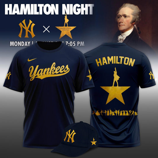 New York Yankees MLB x Hamilton Night 2025 Limited Edition T-Shirt | KU14 Moonbestprint