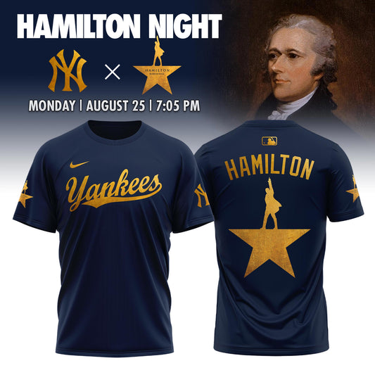 New York Yankees MLB x Hamilton Night 2025 Limited Edition T-Shirt | VF88 Moonbestprint