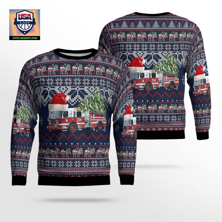 New York Yonkers Fire Department Christmas Sweater 3D ? Usalast