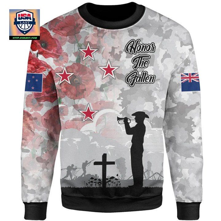 New Zealand Anzac Sweater ? We Will Remember Them ? Bn15 ? Usalast