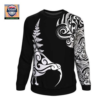 New Zealand ? Kiwi Fern Maori Style Sweater A0 ? Usalast