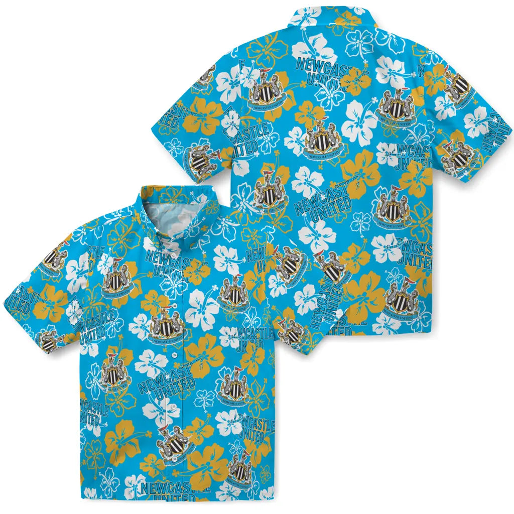Newcastle United Hibiscus Bloom Hawaiian Shirt – Moonbestprint