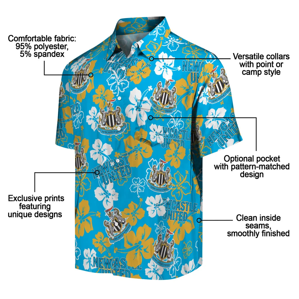 Newcastle United Hibiscus Bloom Hawaiian Shirt – Moonbestprint