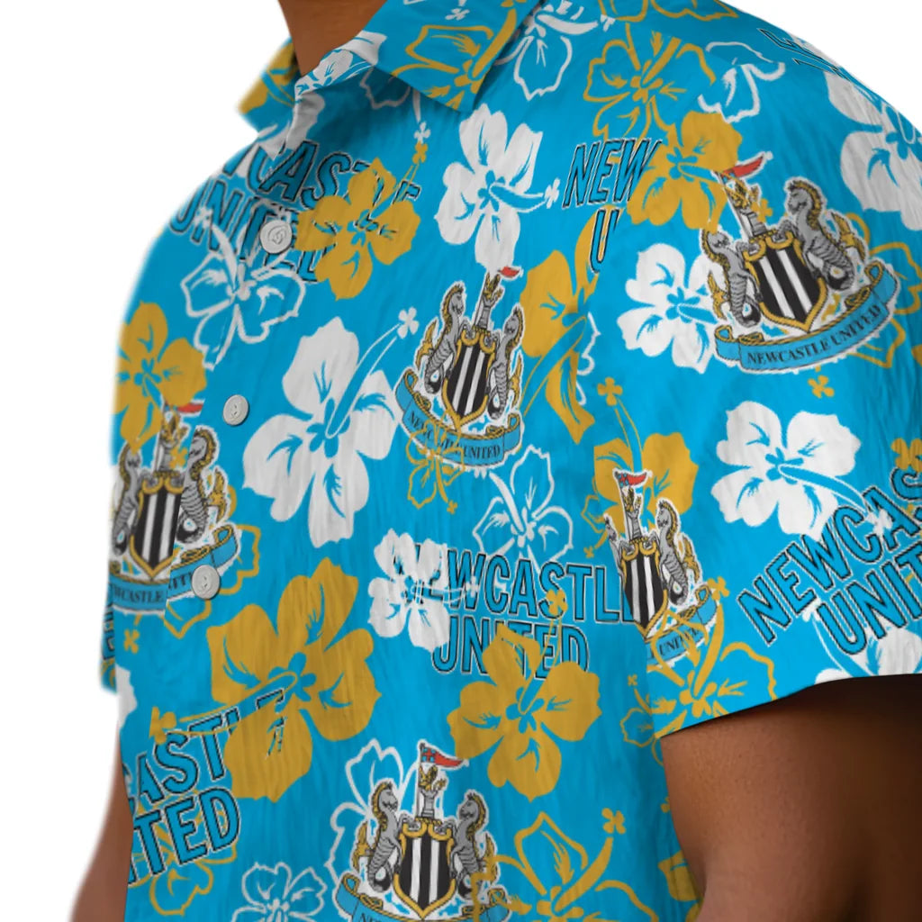Newcastle United Hibiscus Bloom Hawaiian Shirt – Moonbestprint