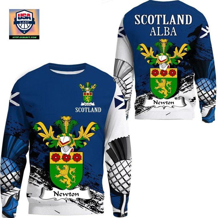 Newton Scottish Family Crest Scotland Special Sweater A7 ? Usalast