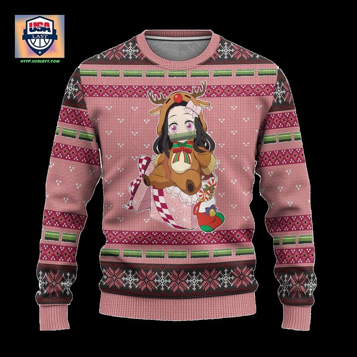 Nezuko Demon Slayer Anime Ugly Christmas Sweater Xmas Gift ? Usalast