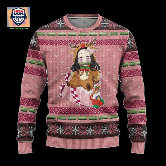 Nezuko Demon Slayer Anime Ugly Christmas Sweater Xmas Gift ? Usalast