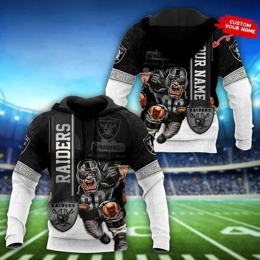 NFL Las Vegas Raiders Personalized NFL 3D All Over Print Hoodie -Moonbestprint