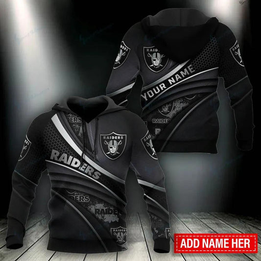 NFL Las Vegas Raiders Personalized NFL 3D All Over Print Hoodie -Moonbestprint
