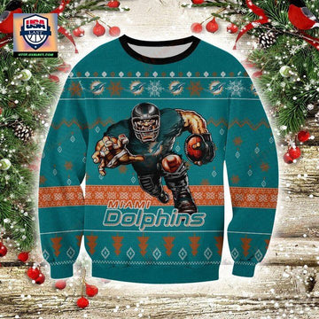 Nfl Miami Dolphins Player Rushing Sweater And Ugly Sweater ? Usalast