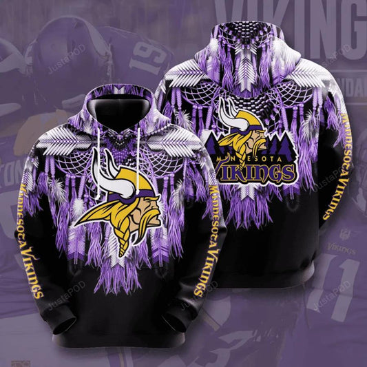 NFL Minnesota Vikings NativeNFL 3D All Over Print Hoodie -Moonbestprint