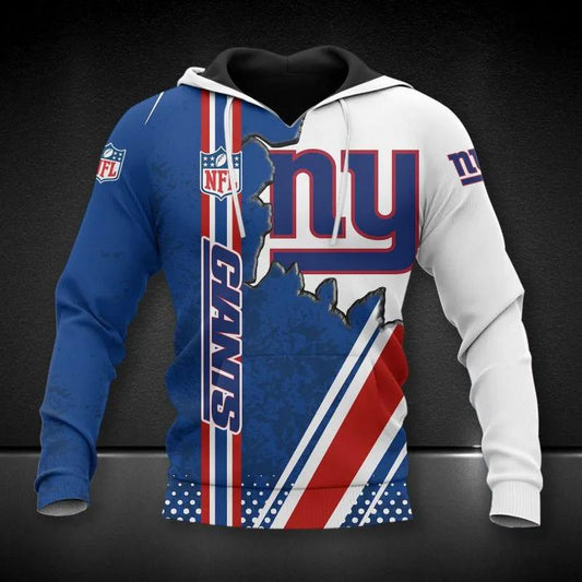 NFL New York Giants Logo NFL 3D All Over Print Hoodie -Moonbestprint