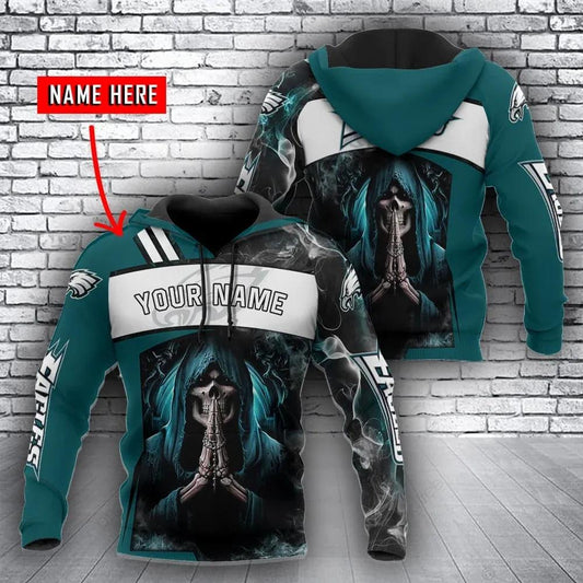 NFL Philadelphia Eagles Death Personalized NFL 3D All Over Print Hoodie -Moonbestprint