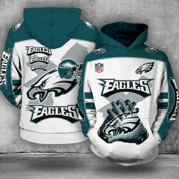 NFL Philadelphia Eagles Logo NFL 3D All Over Print Hoodie -Moonbestprint