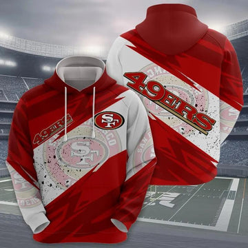 NFL San Francisco 49ers Logo NFL 3D All Over Print Hoodie -Moonbestprint