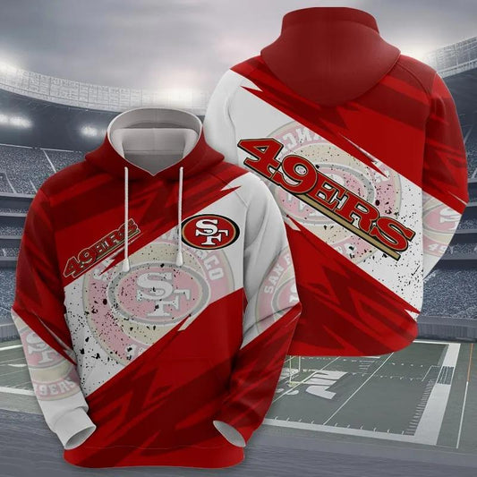 NFL San Francisco 49ers Logo NFL 3D All Over Print Hoodie -Moonbestprint