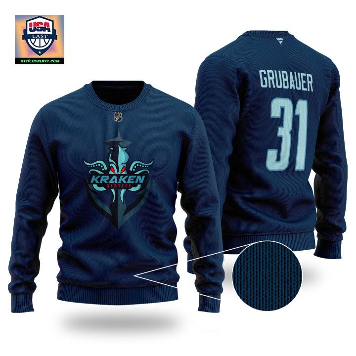 Nhl Seattle Kraken Philipp Grubauer 31 Sweater ? Usalast