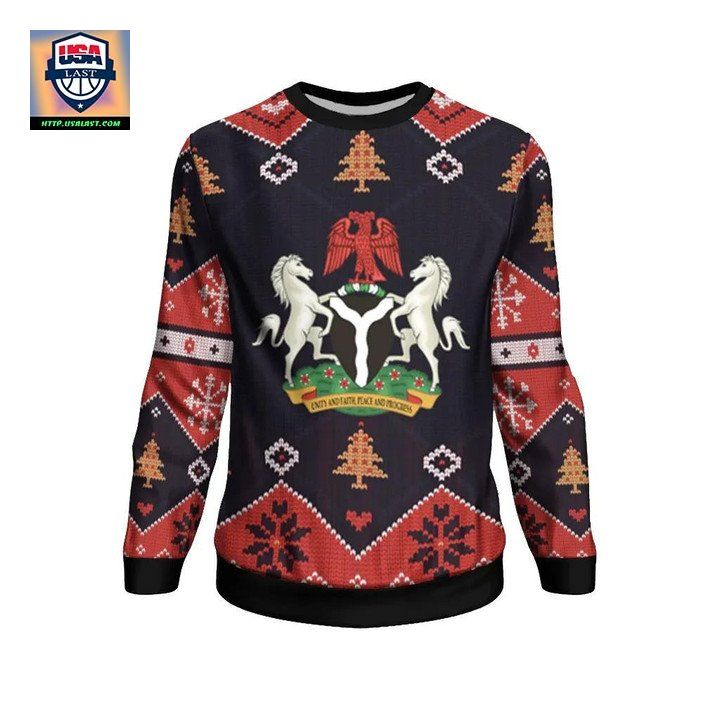 Nigeria Christmas Sweater ? Santa Claus Ho Ho Ho ? Bn1810 ? Usalast