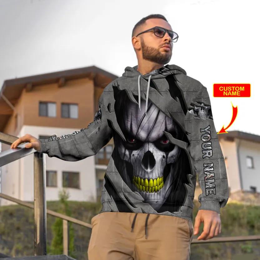 Night Stalker Skull Custom 3D All Over Print Hoodie -Moonbestprint