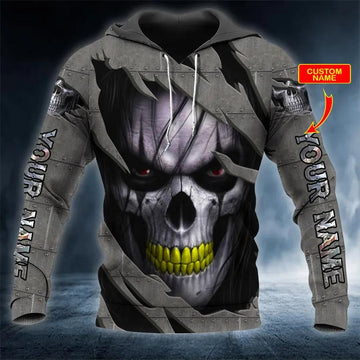Night Stalker Skull Custom 3D All Over Print Hoodie -Moonbestprint