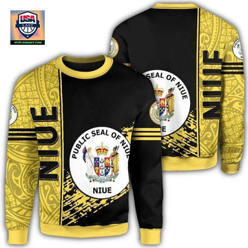 Niue Coat Of Arms Sweater Quarter Style J1C ? Usalast