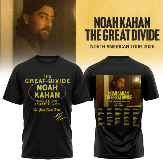Noah Kahan The Great Divide Tour signed Tshirt | CD83 Moonbestprint