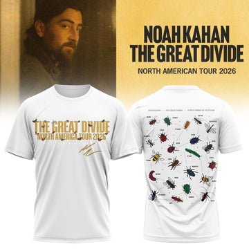 Noah Kahan The Great Divide Tour signed Tshirt | JI34 Moonbestprint