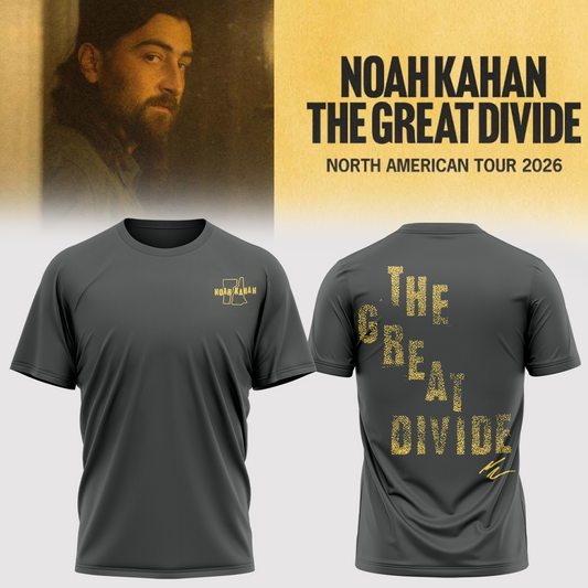 Noah Kahan The Great Divide Tour signed Tshirt | QQ52 Moonbestprint