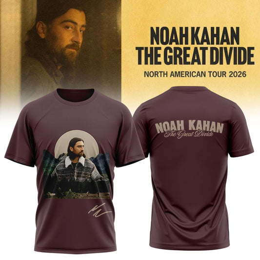 Noah Kahan The Great Divide Tour signed Tshirt | VO71 Moonbestprint
