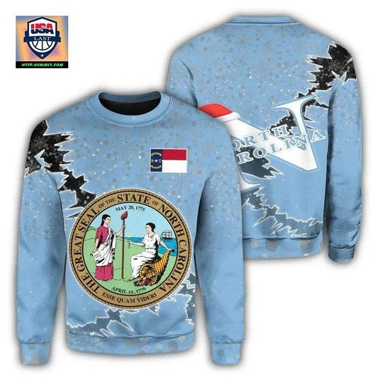 North Carolina Christmas Coat Of Arms Sweater X Style J78 ? Usalast