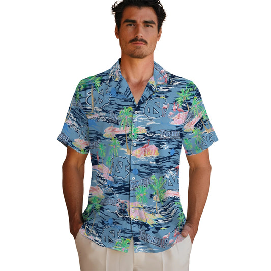 North Carolina Tar Heels Flamingo Retreat 2026 Hawaiian Shirt – Moonbestprint