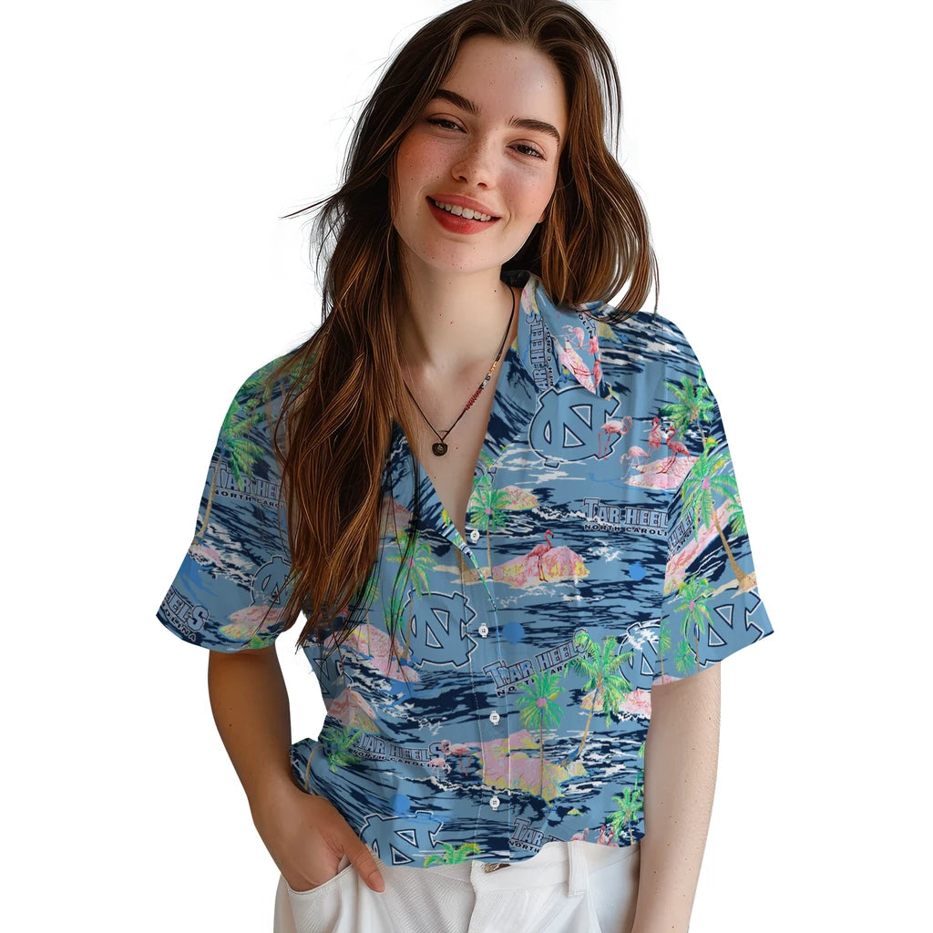 North Carolina Tar Heels Flamingo Retreat 2026 Hawaiian Shirt – Moonbestprint