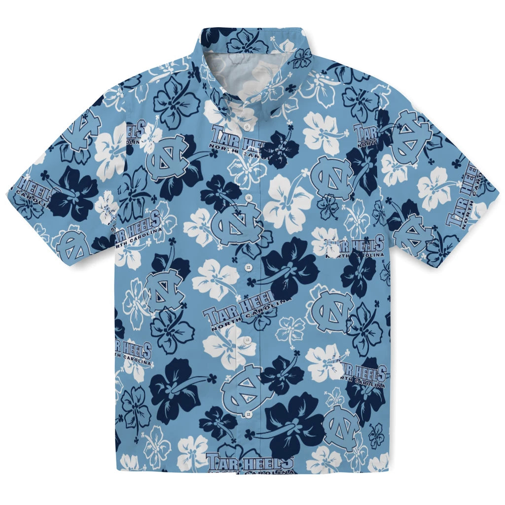 North Carolina Tar Heels Hibiscus Bloom Hawaiian Shirt – Moonbestprint